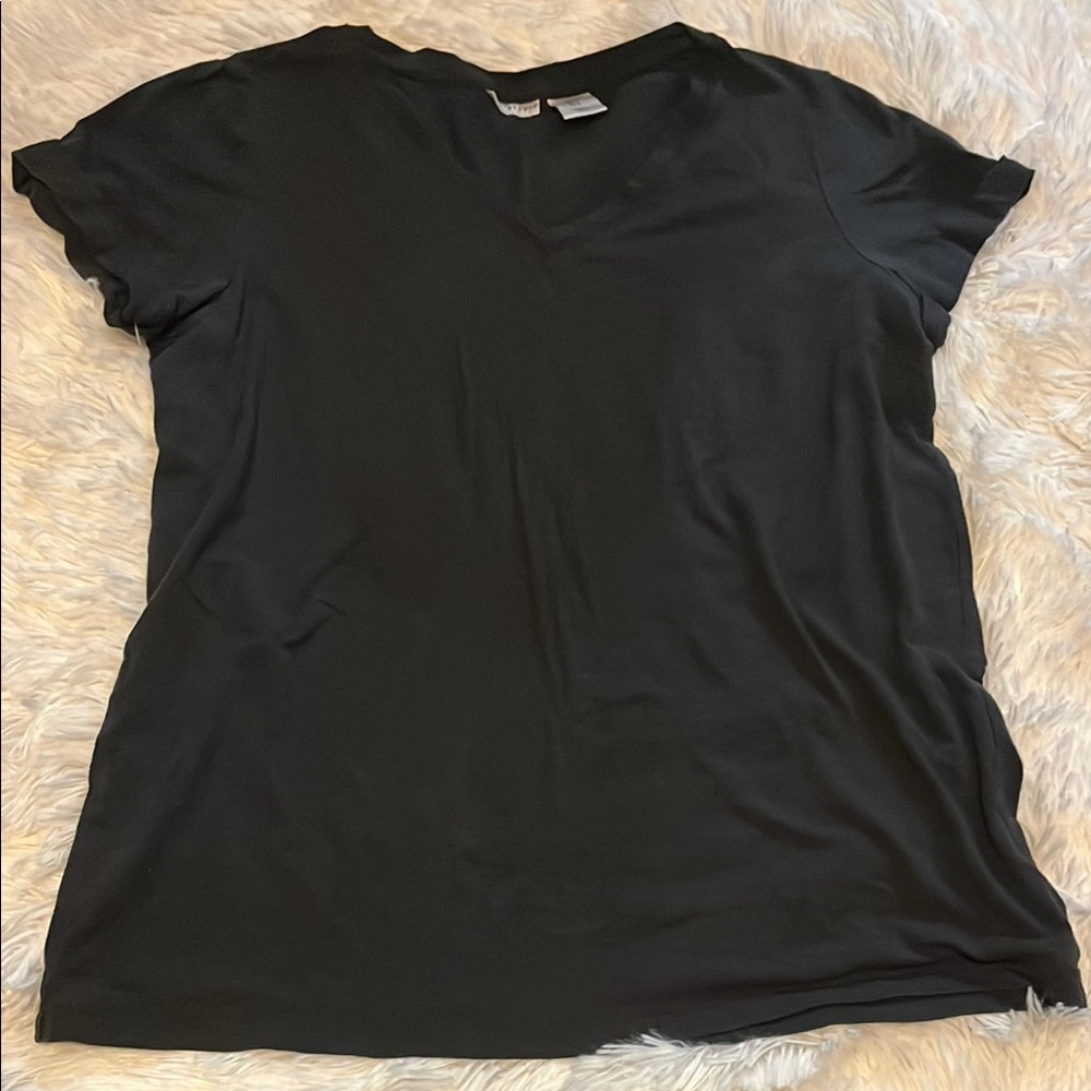 Classic Black Women's V-neck Top